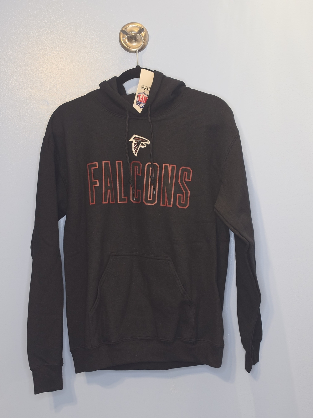 NWT Zubaz NFL Atlanta Falcons Black Pullover Hoodie - Men's Small